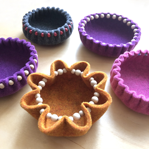 Beaded Felt Bowls