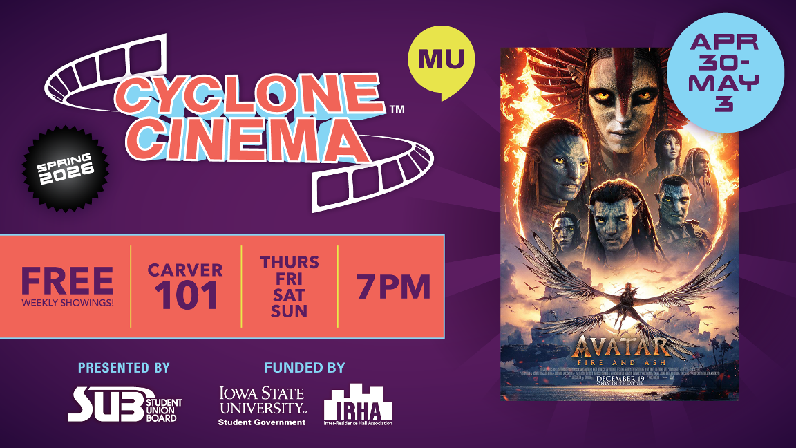 Cyclone Cinema spring 2026 movie graphic