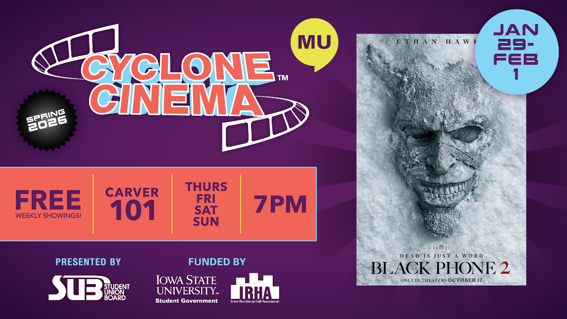 Cyclone Cinema spring 2026 movie graphic